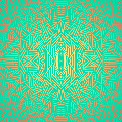 " Radiate Teal Gold "