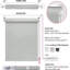 Grey UV Protection Waterproof Blackout Roller Window Shades for Home and Office-75189226-74965909
