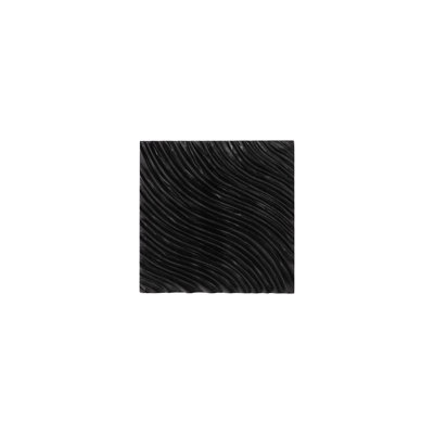 Carved Wall Tile, Black, Wave
