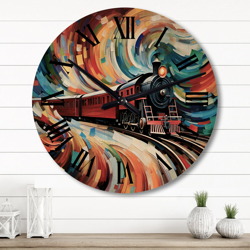 Horloge murale en bois massif Nerik, Grand