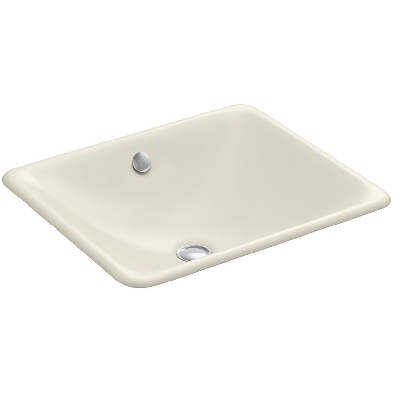 Iron Plains Dual-Mount Bathroom Sink, Almond