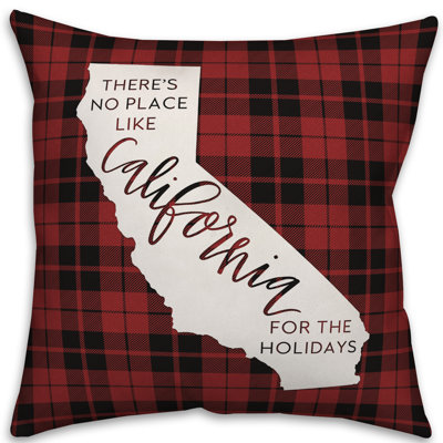 Housse de coussin «It's No Place Like California for the Holidays»