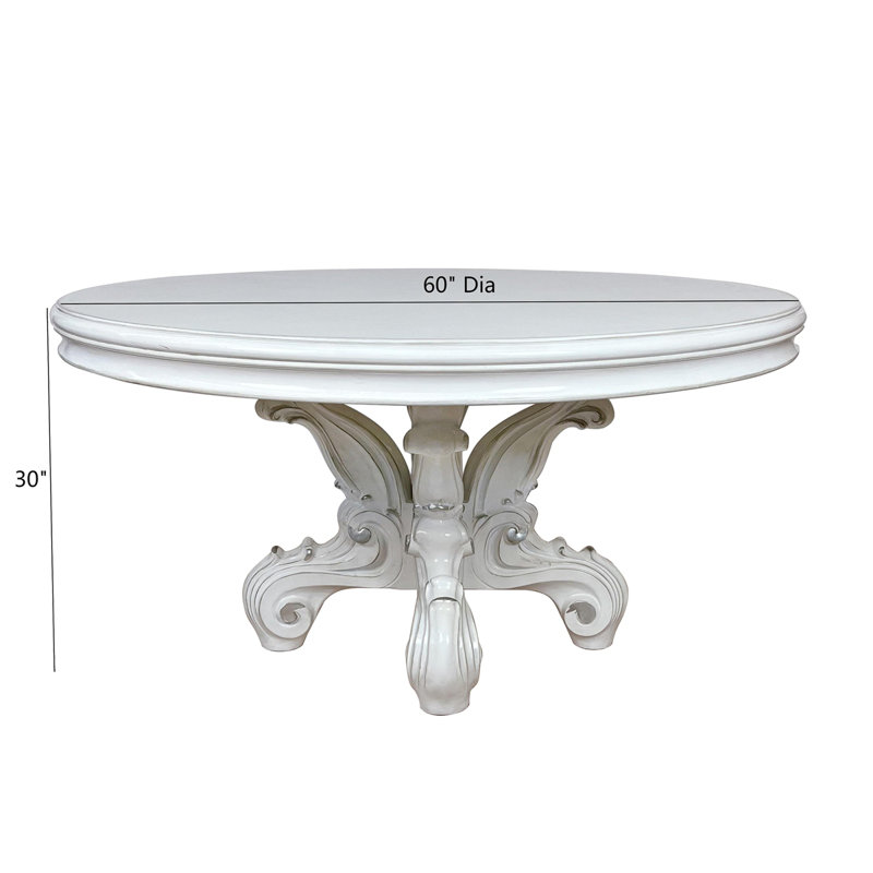 Versailles  Round Dining Table W/Single Pedestal