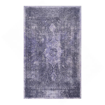 Anthracite Washable Rug Area Rug