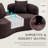 Teddy Upholstered Boneless Curved Loveseat Sofa, No Assembly Required, Space-saving Design-893316237