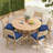 5" Thick Outdoor Chair Seat Cushions, High-Resilience Foam Dinging Chair Cushions, Water-Resistant Outdoor Replacement Cushions with Handle and Non-Slip Bottom-538195746-539623135