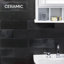 Carreau de style métro en céramique d'apparence tissu 4 po x 12 po Piston-36947895