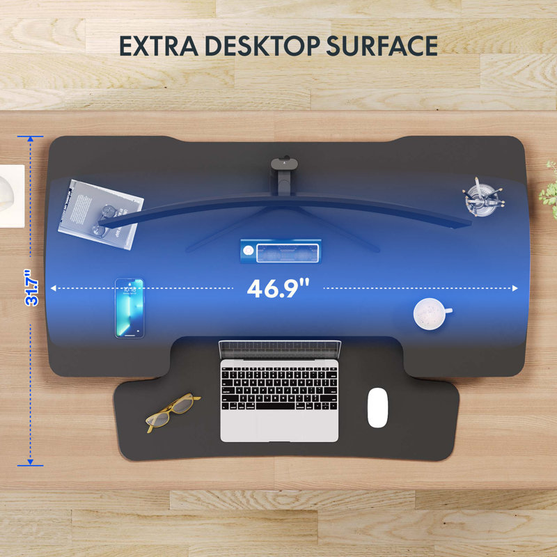 Adjustable Stand Up Desk Converter, Quick Sit To Stand, 47''