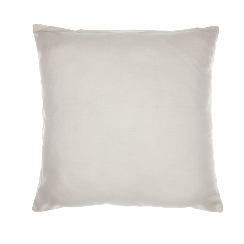 Embroidered Throw Pillow, Polyester/Polyfill, Yellow/Gray/Ivory