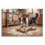  «Border Collie In The Kitchen» par Rich Monet, art mural en verre acrylique, 16 po x 12 po-2131019781