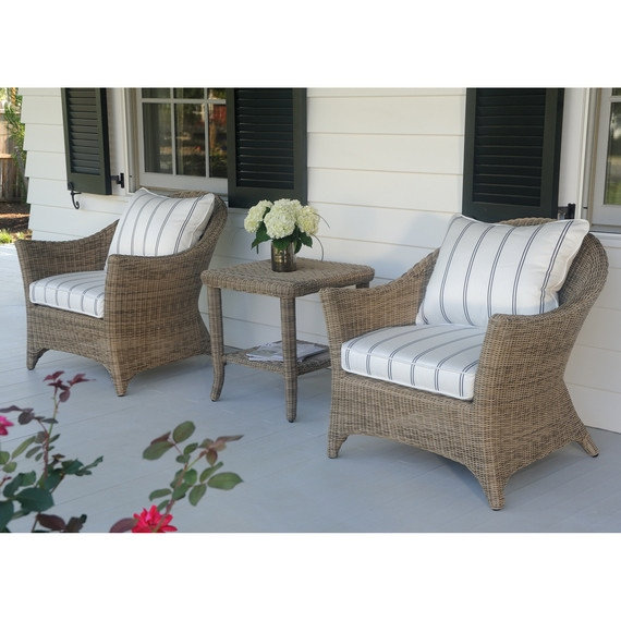 Cape Cod Outdoor Square Side Table, Textured Charcoal