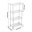 86cm H x 40cm W Bathroom Shelves with Wheels