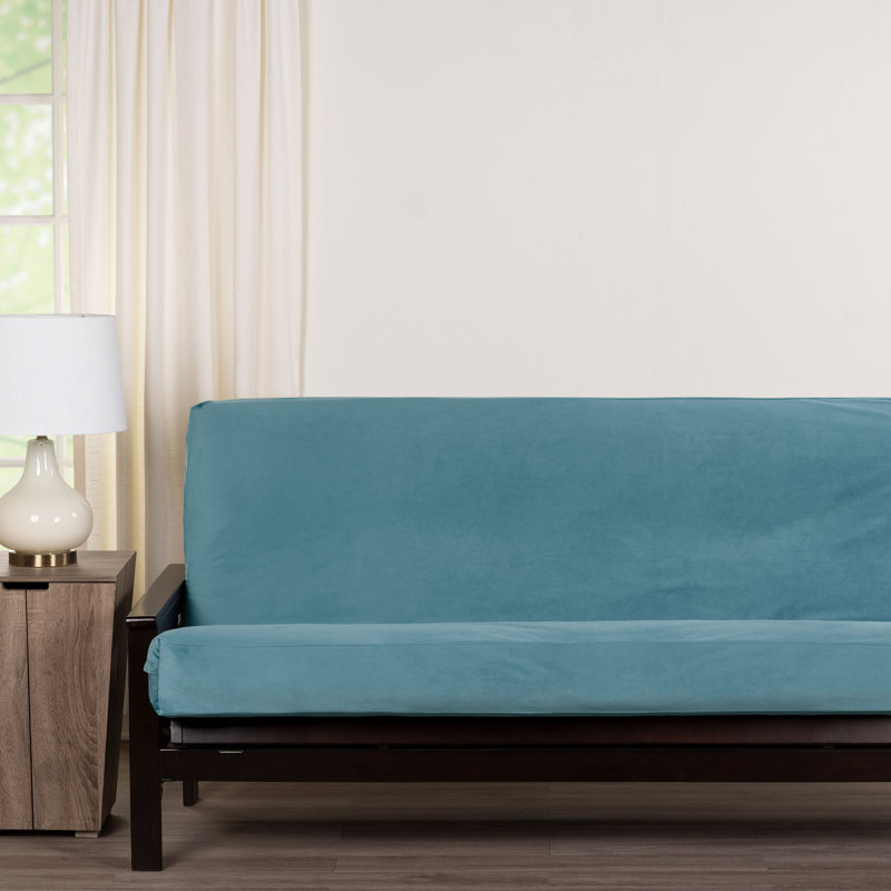 Housse pour futon Velvet-Soft, Polyester turquoise