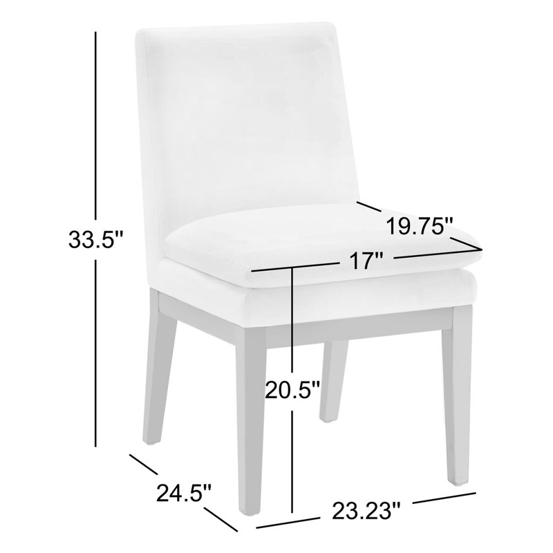 Chaise de salle à manger rembourrée Bethea (ensemble de 2), Lin performance Effie Flint