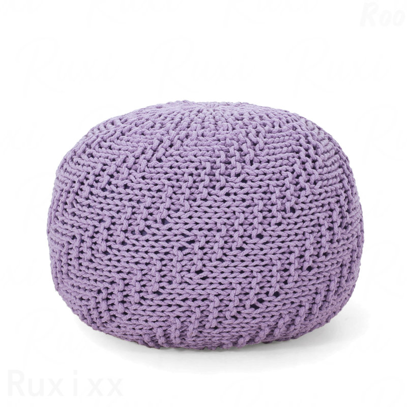 Repose-pieds rembourré en coton, Purple