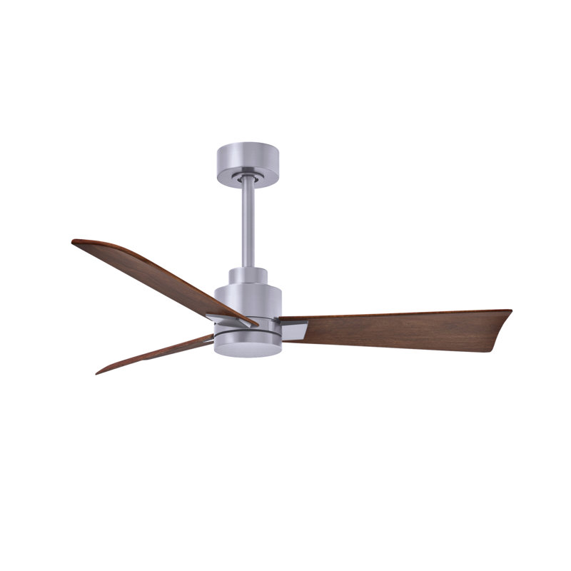 Alessandra 42'' Ceiling Fan, Walnut, Brushed Nickel