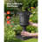 Plastic Urn Planters 9.84 x 16.54 Inch Black Floral Pedestal Flower Pots-878042230-878042231