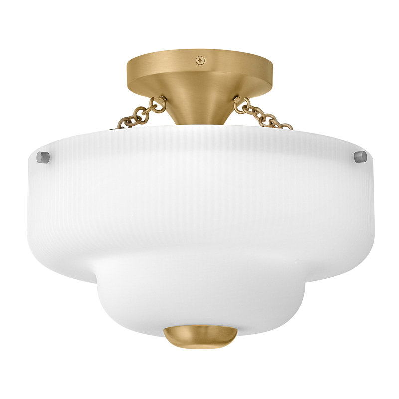 Hinkley Adella Small Semi-Flush Mount, White