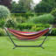 Hamac de luxe pour 2 personnes avec support en acier robuste 450 lb avec étui de transport - pour le jardin extérieur