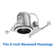 6 In. Black Recessed Baffle Trim With 1/2 In. White Trim Ring