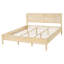 Structure de lit plateforme très grand en bois avec tête de lit à panneau classique, support de lattes en bois, aucun sommier requis, assemblage facile, naturel-1694815771-1694815772