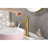 Bathroom Vanity Faucet Single Hole Deck Mount, Brushed Gold Handle, Stainless Steel, Stylish Look, Easy Installation Modern Accessory, Quick-124241794