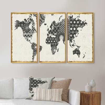 " Madallions Map " 3 - Pieces