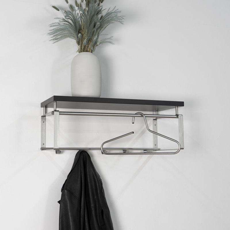 Wall 5 - Hook Wall Mounted Coat Rack, Nickel