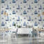 Papier peint nautique, ancre de voiliers, décoration murale amovible-1127247247