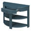 Console demi-lune cannelée avec tiroir et 2 tablettes pour entrée, salon et couloir (bleu marine)-2078381560-2078381563-2078381565
