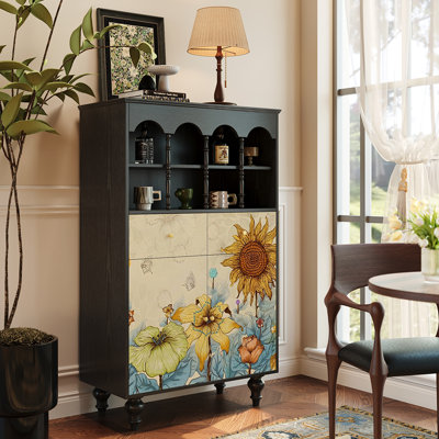 Chinese-style retro light luxury sideboard