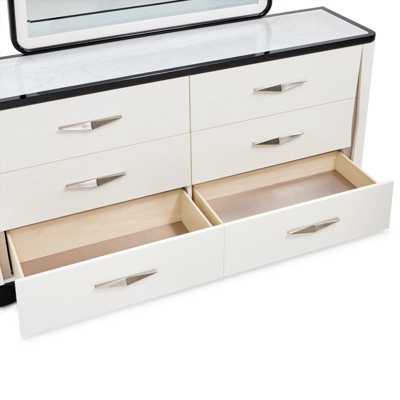 Tuxedo 6 - Drawer Dresser with Mirror