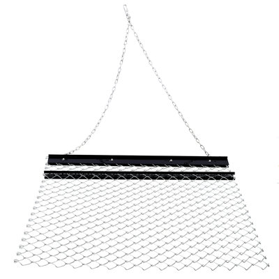 Herse traînée pour VTT, acier, monobloc, herse à chaînes, noir/argent, 1,20 m x 1,50 m pour le nivellement du terrain et la préparation du sol