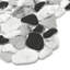 Carreau de mosaïque en verre 12 po x 12 po River Rocks