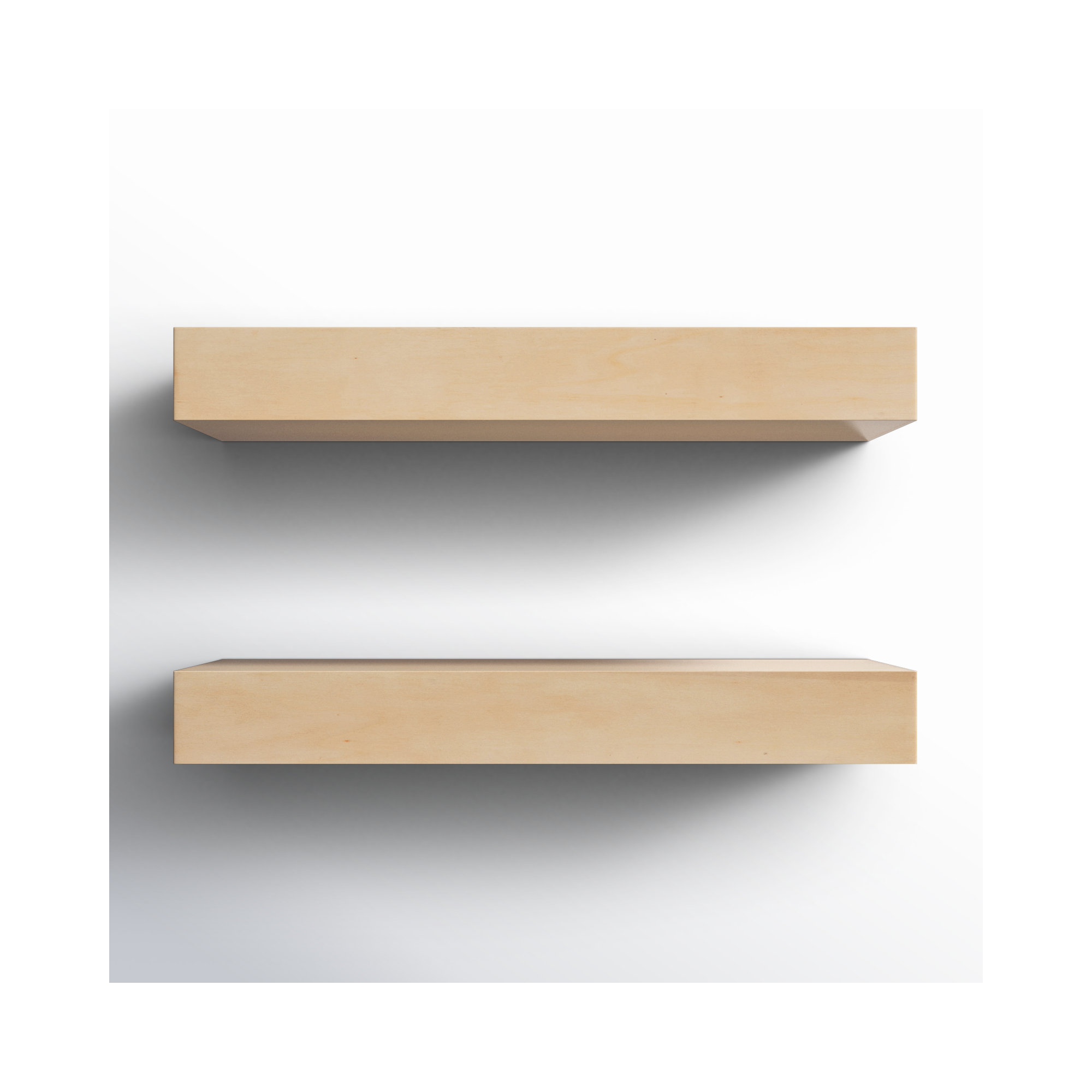 Jeremiah 2 Piece Picture Ledge Wall Shelf, 2.3" H x 18" W x 8" D, Gray