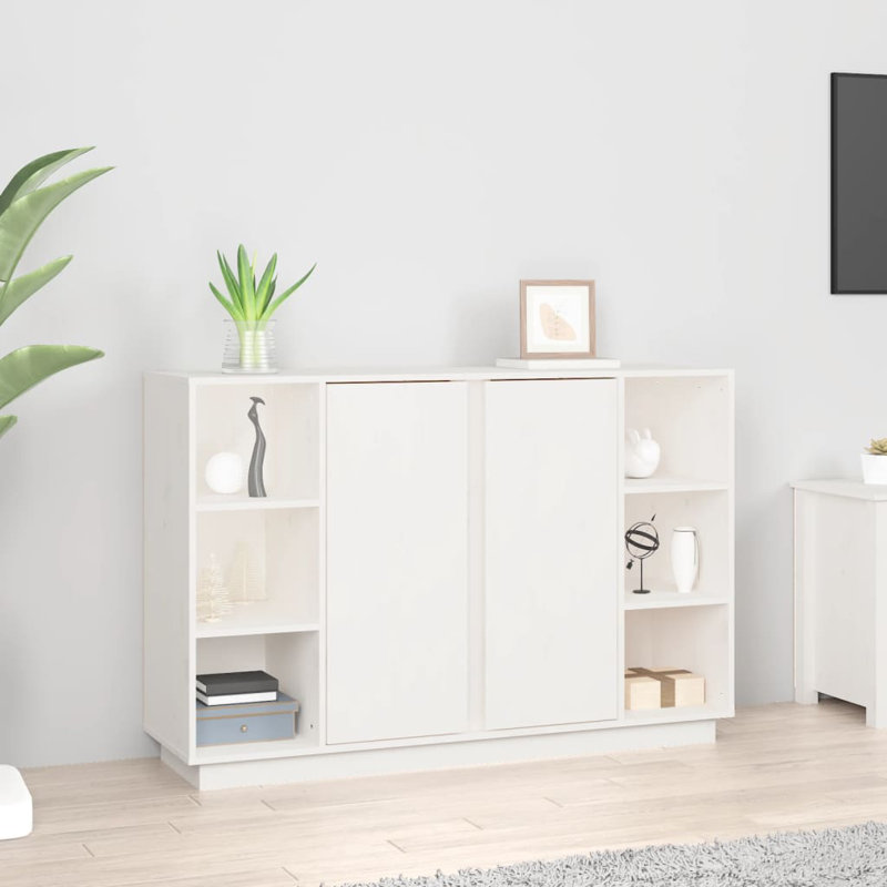Alpsee 120cm Solid Wood Sideboard, White