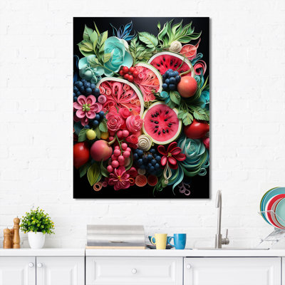 Red Traditional Melon Harvest - Melon Wall Art
