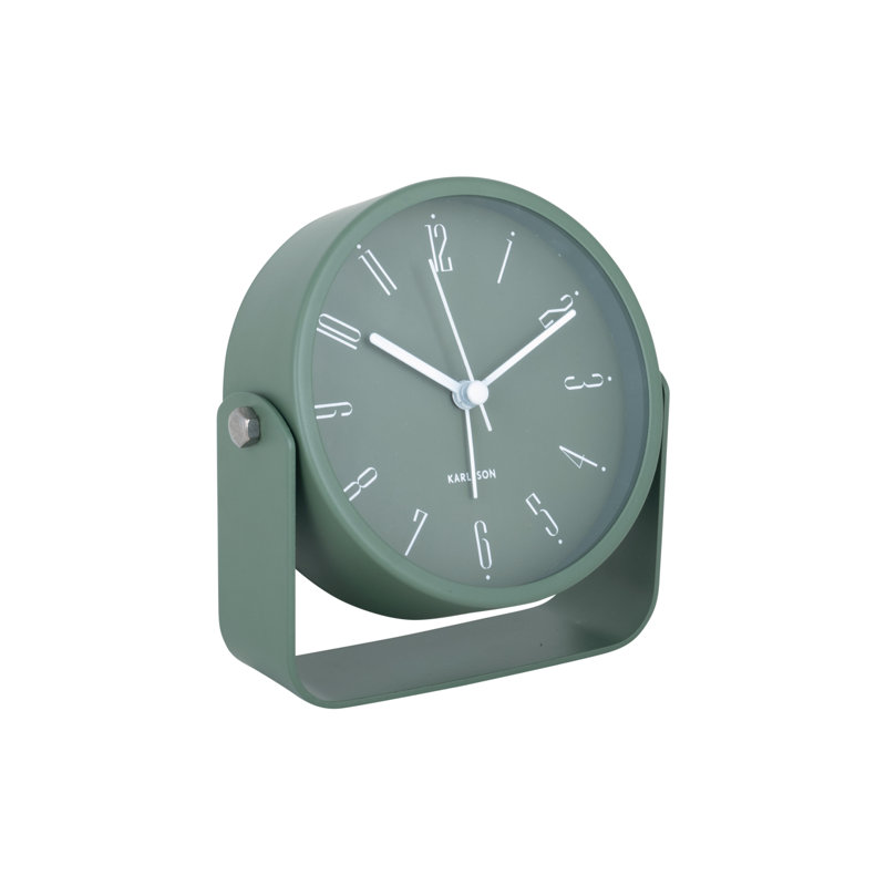 Iron Mechanical Alarm Tabletop Clock, Green