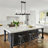 6-Light Kitchen Island Linear Chandelier