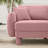 Boucle Fabric Convertible L Shape Sectional 3-Seater Sofa With Shell-Shaped Armrests And Removable Ottoman, Cylindrical Legs-805047248