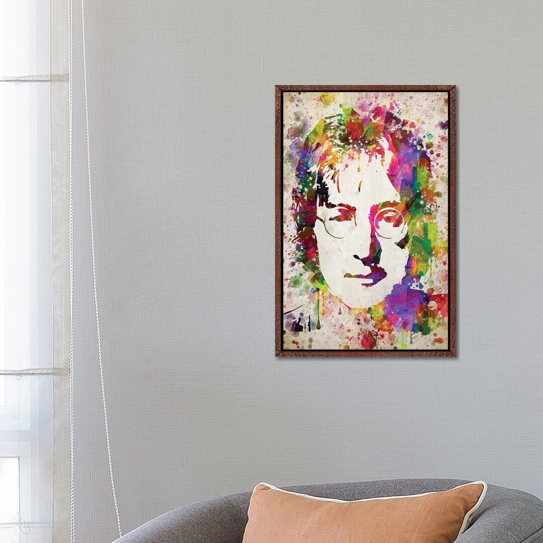 Leinwandbild - Grafikdruck „John Lennon” von Aged Pixel