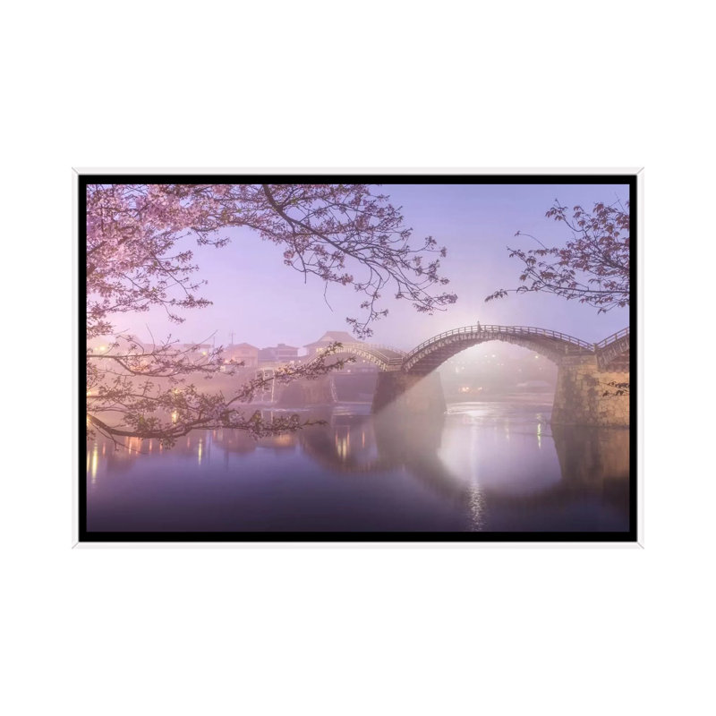 Spring In Japan IV by Daniel Kordan - Print on Canvas, White Framed, 66.04 cm H x 45.72 cm W