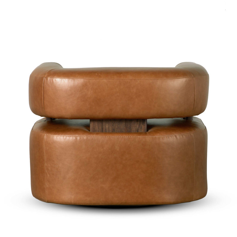 Ward Swivel Chair-Surrey Cocoa, Sonoma Chestnut