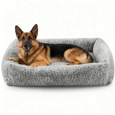 Lit pour chien apaisant à imprimé léopard rétro - lit orthopédique ultra doux pour chien et chat, coussin confortable pour animal de compagnie