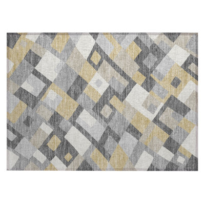 Machine Washable Indoor/Outdoor Chantille ACN2978 Geometric Rug