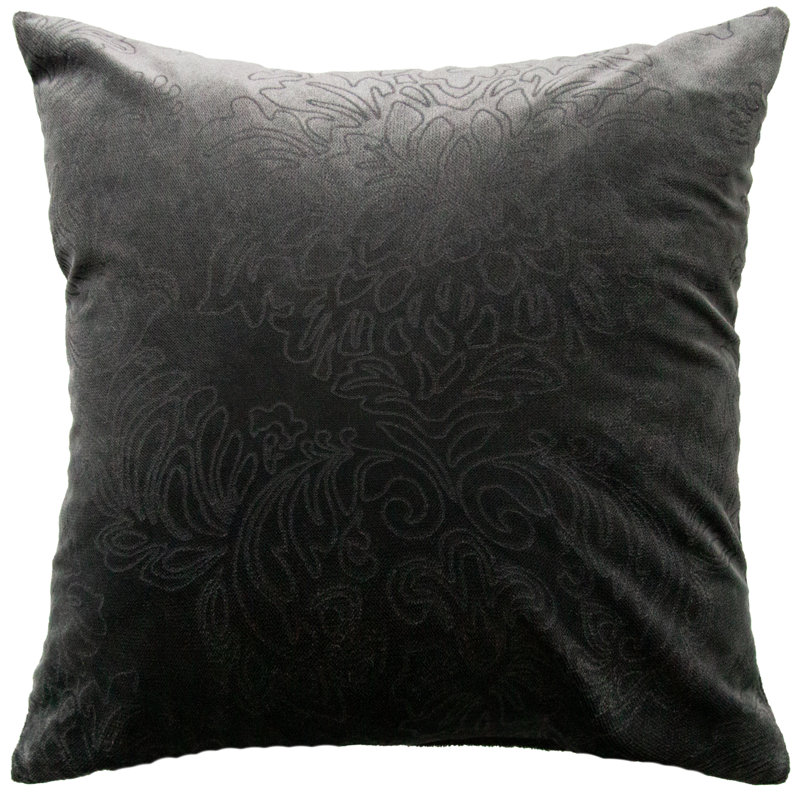 Karsyn Floral Square Cushion Cover, Charcoal