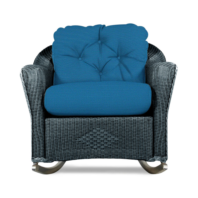 Reflections Outdoor Rocker Chair, Flagship Lapis Sunbrella®, Denim Blue