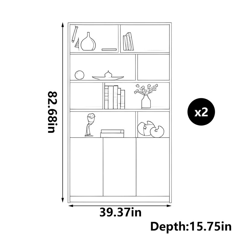 Margarett, (6 tablettes) H 82,68 po x l 39,37 po x P 15,75 po