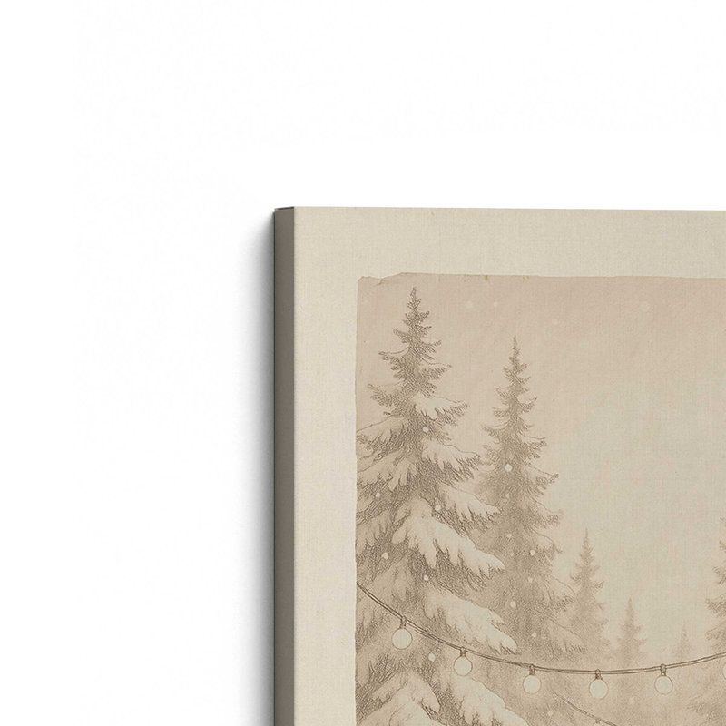 «Snowfall Sketches», ensemble de 2 impressions sur toile, H 18 po x l 24 po, Toile tendue, Toile tendue
