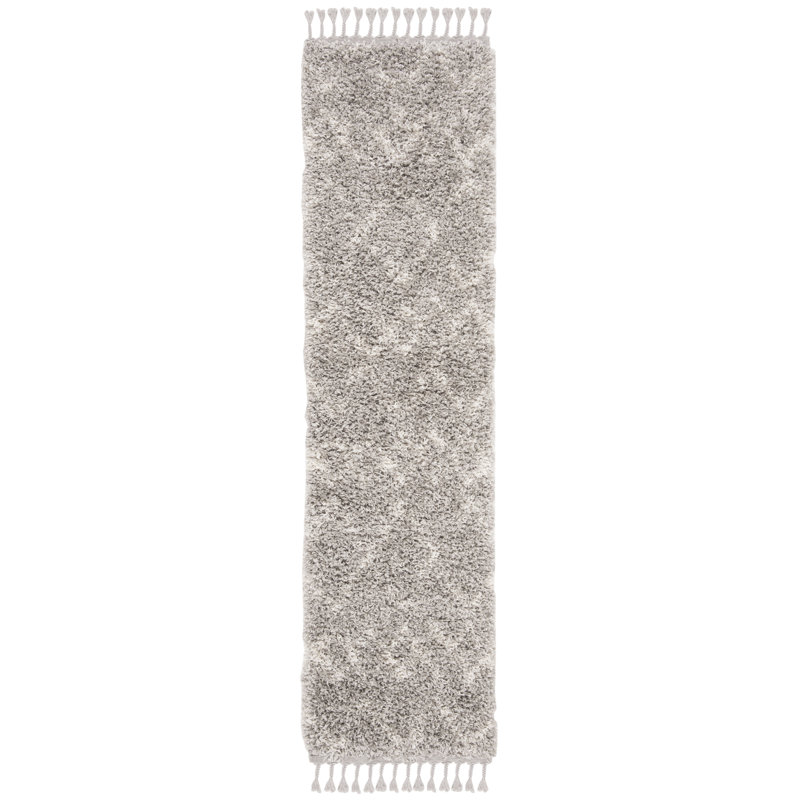 Kressley Pro Lux Shag 400 Performance Geometric Rug, Runner 2' x 8'